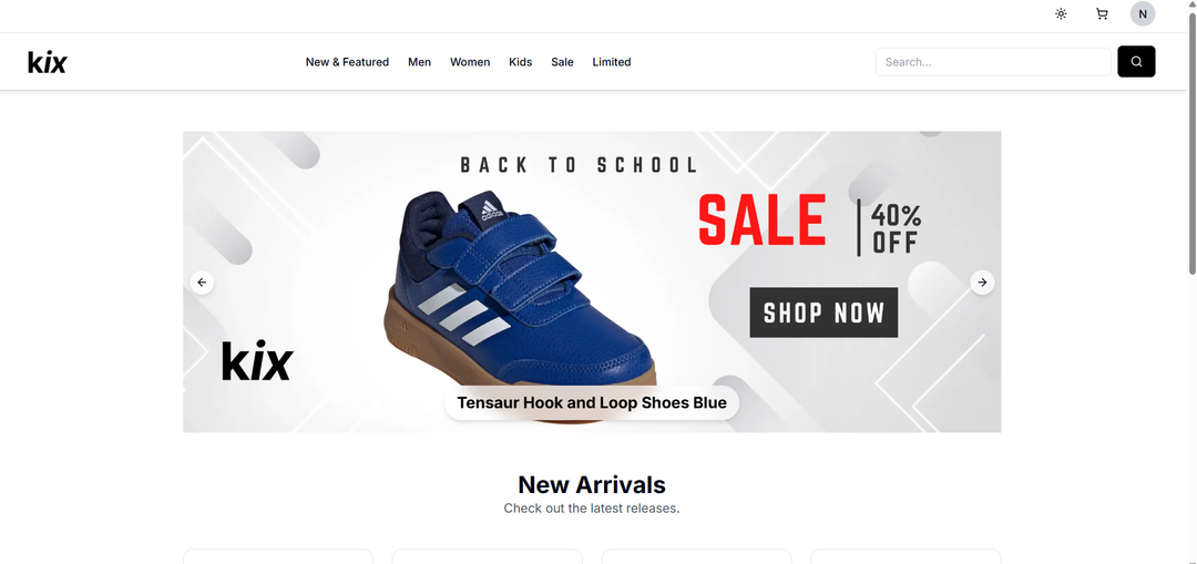 Kix: Shoes E-commerce Platform